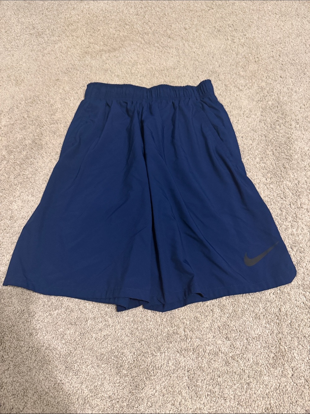 Nike Men's Deep Blue Athletic Shorts with Subtle Swoosh